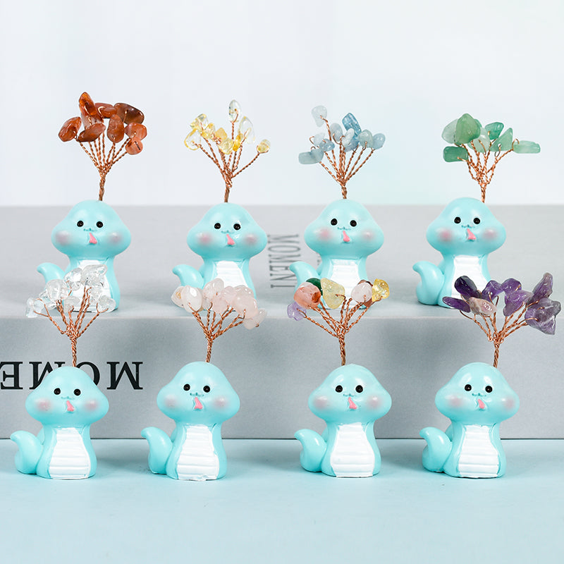 Fortune Tree Crystal Factory customization bring luck Gift Decoration Chinese Zodiac Animals