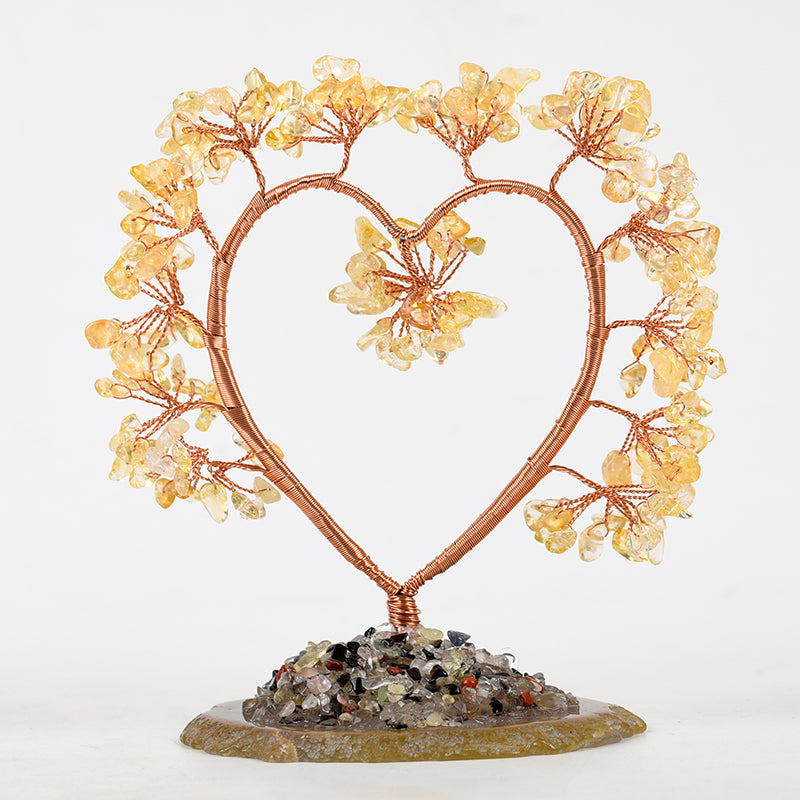 Fortune Love Agate Tree Crystal Factory customization bring luck Gift Decoration custom made