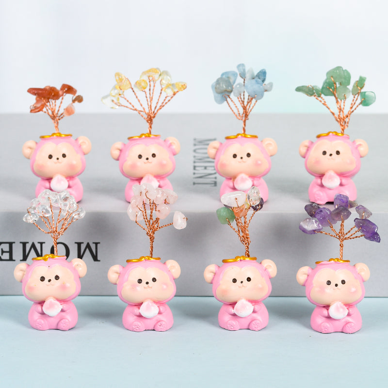 Fortune Tree Crystal Factory customization bring luck Gift Decoration Chinese Zodiac Animals