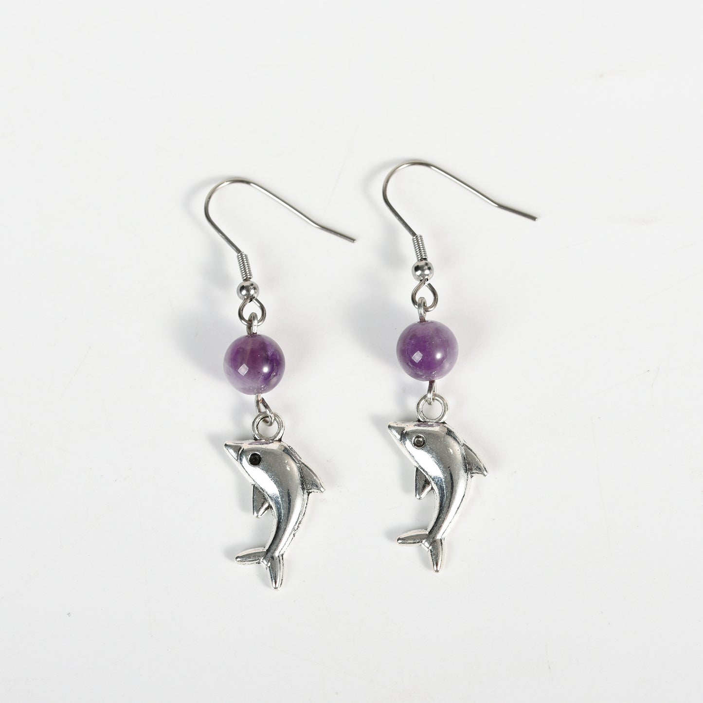 Natural Crystal Dolphin Earrings Jewelry Create personalized wholesale