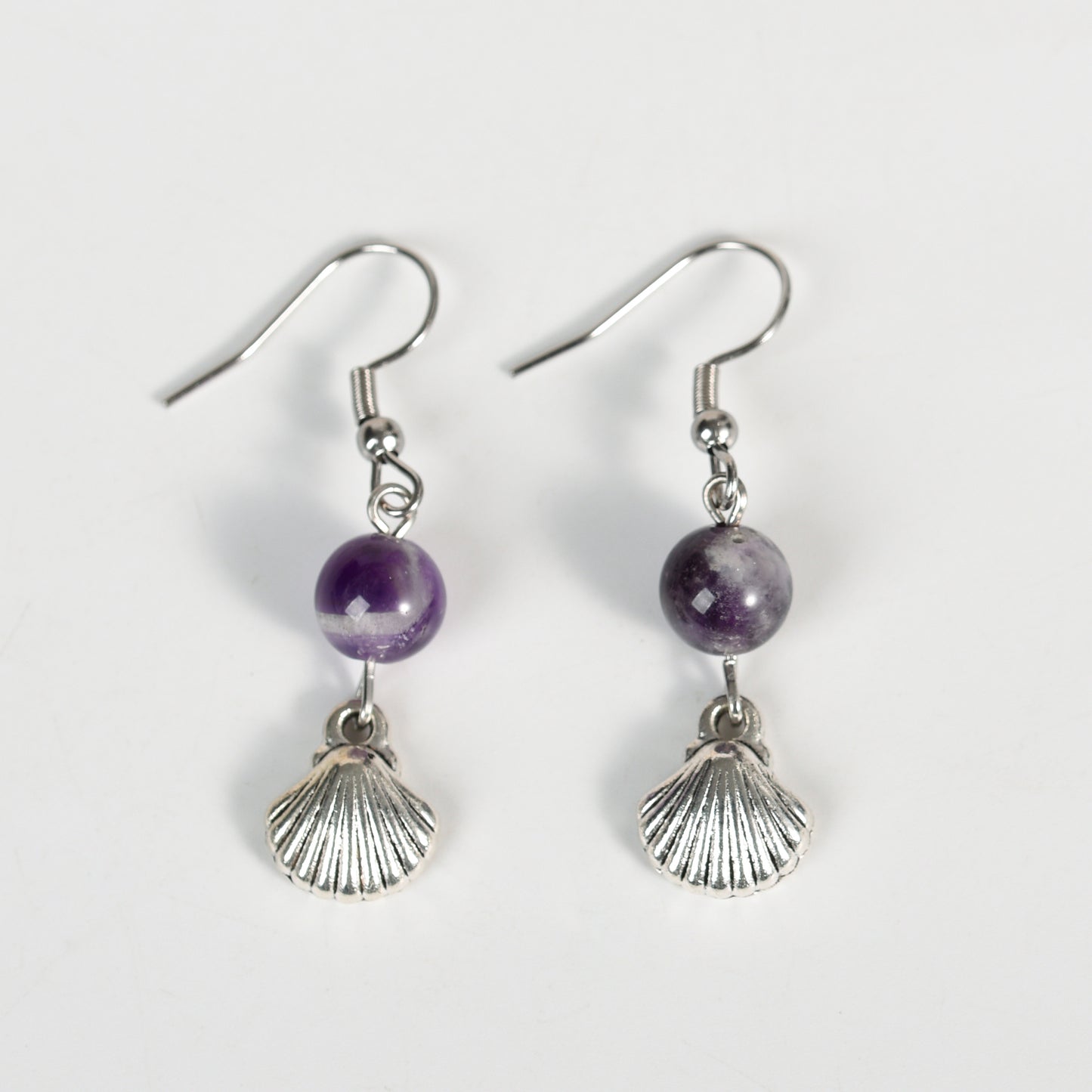 Shell earrings crystal natural Alloy Scallop Shell Earrings wholesale