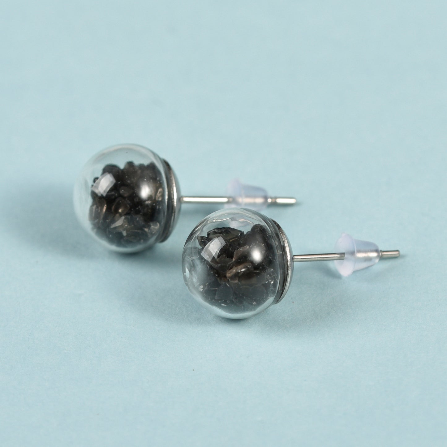 Glass sphere stud earrings crystal ear studs Accessories Ear studs