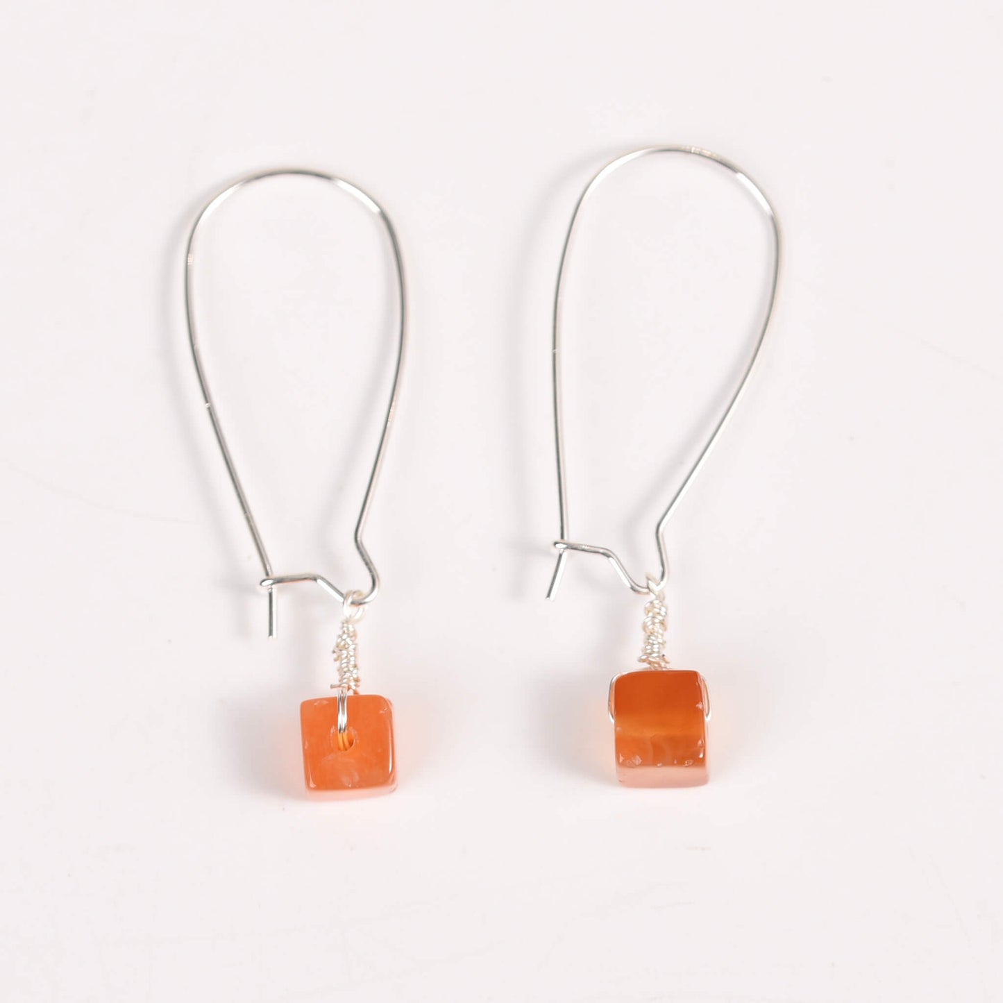 Natural Crystal  Cube  Earrings Ear line Create personalized Gifts