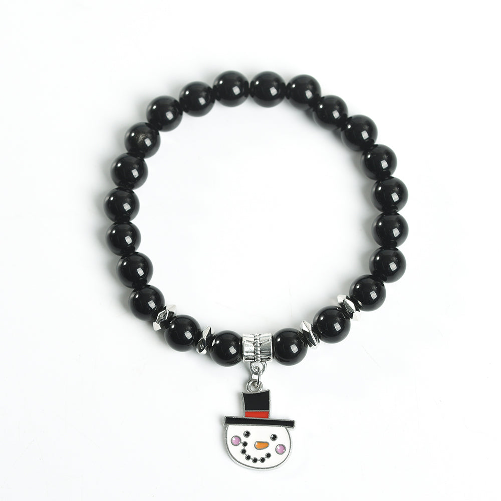 Europe and the United States Christmas snowman series creative crystal creative Christmas bracelet trend senior sense hand string