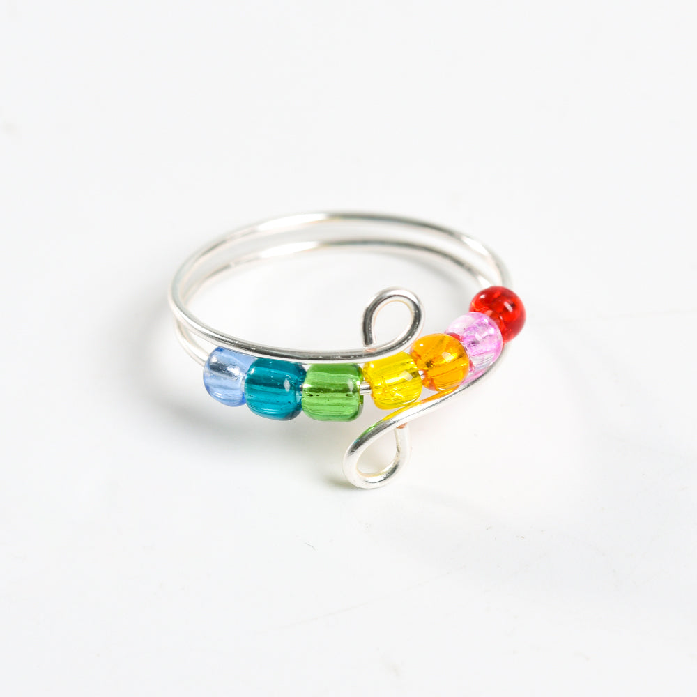 Color crystal ring ring Europe and the United States personality design jewelry source