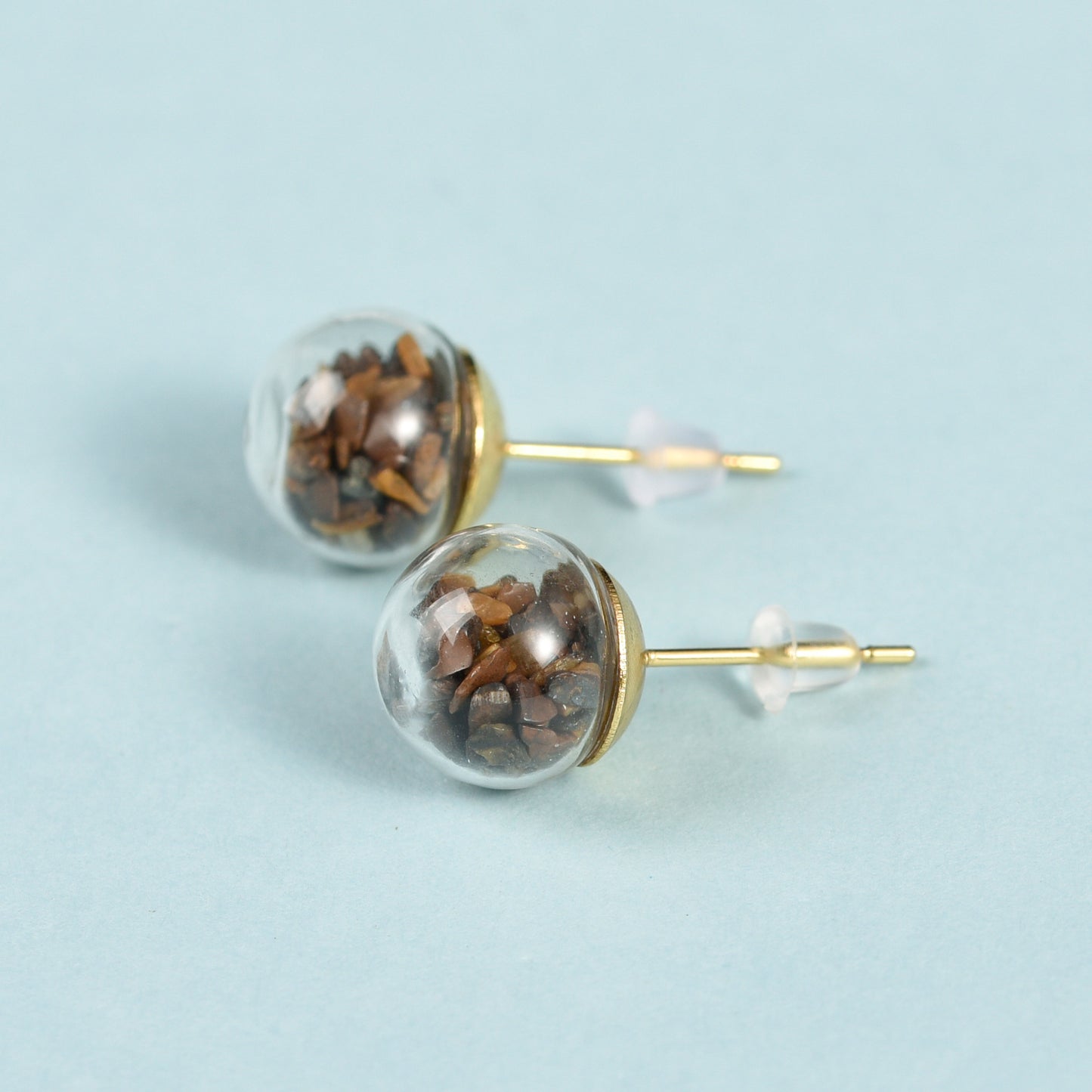 Glass sphere stud earrings crystal ear studs Accessories Ear studs