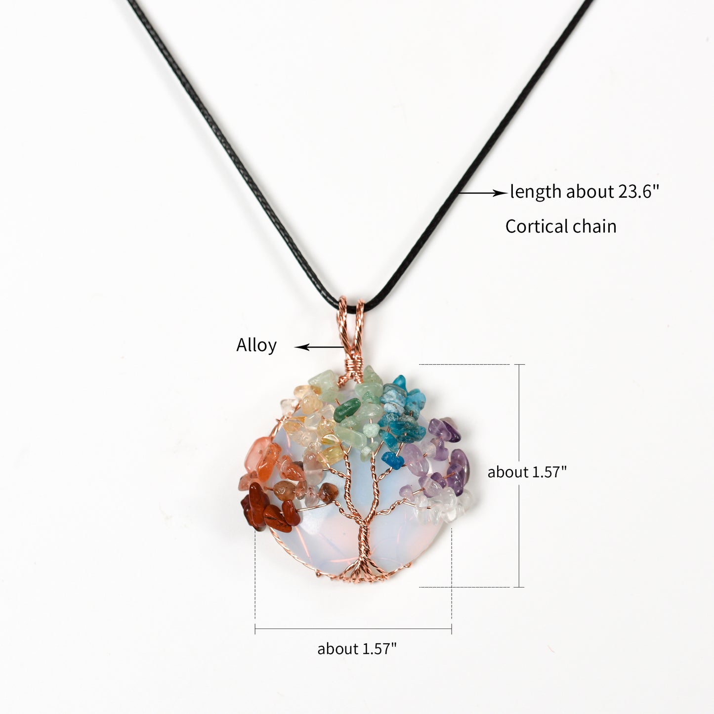 Natural crystal rubble life tree pendant crystal fashion