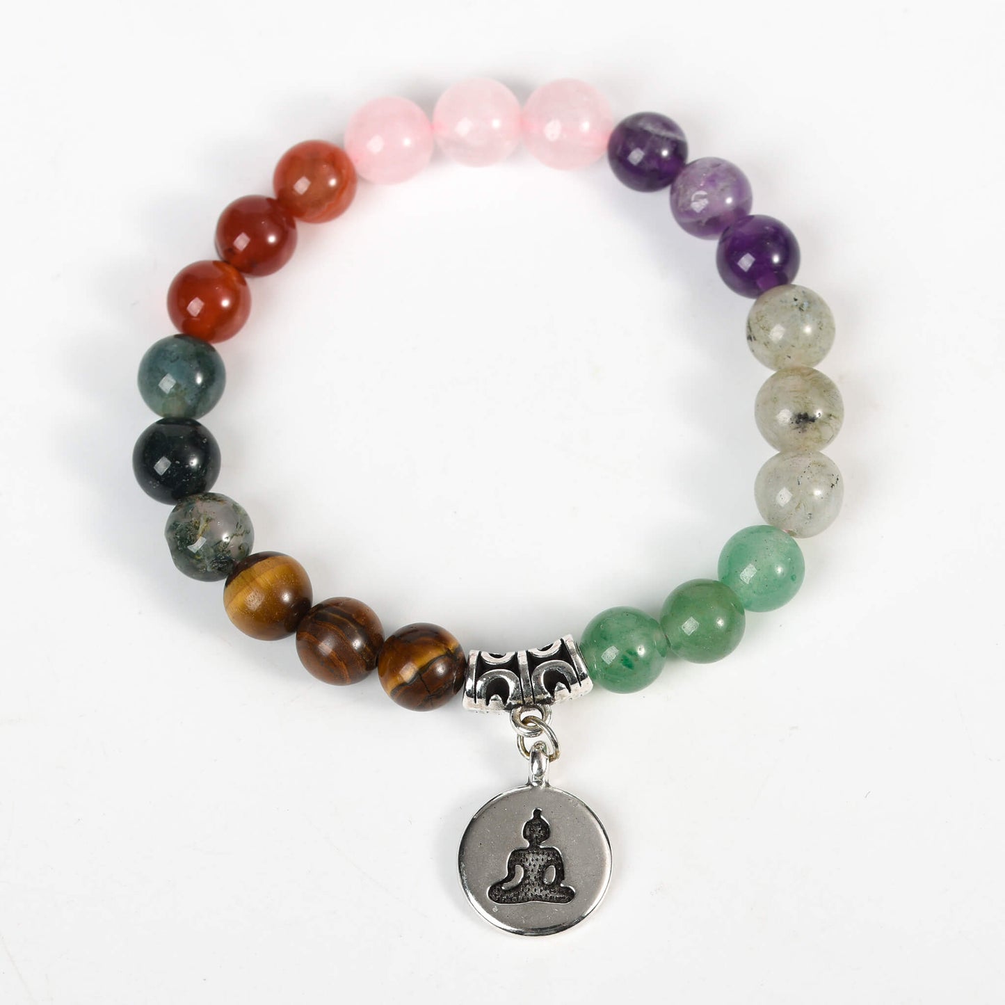 8mm Natural Crystal Bracelet  Chakra Energy