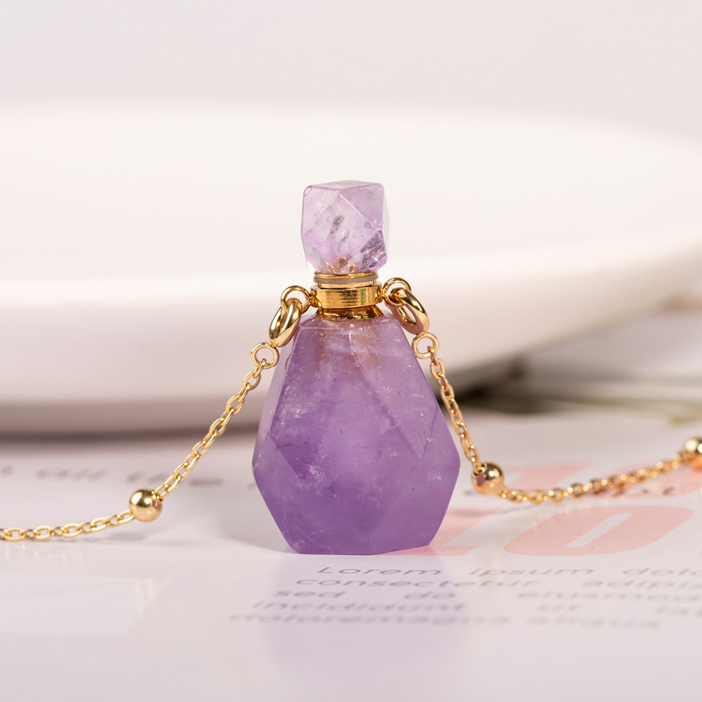 Perfume bottle pendant Crystal Accessories Good for sleep